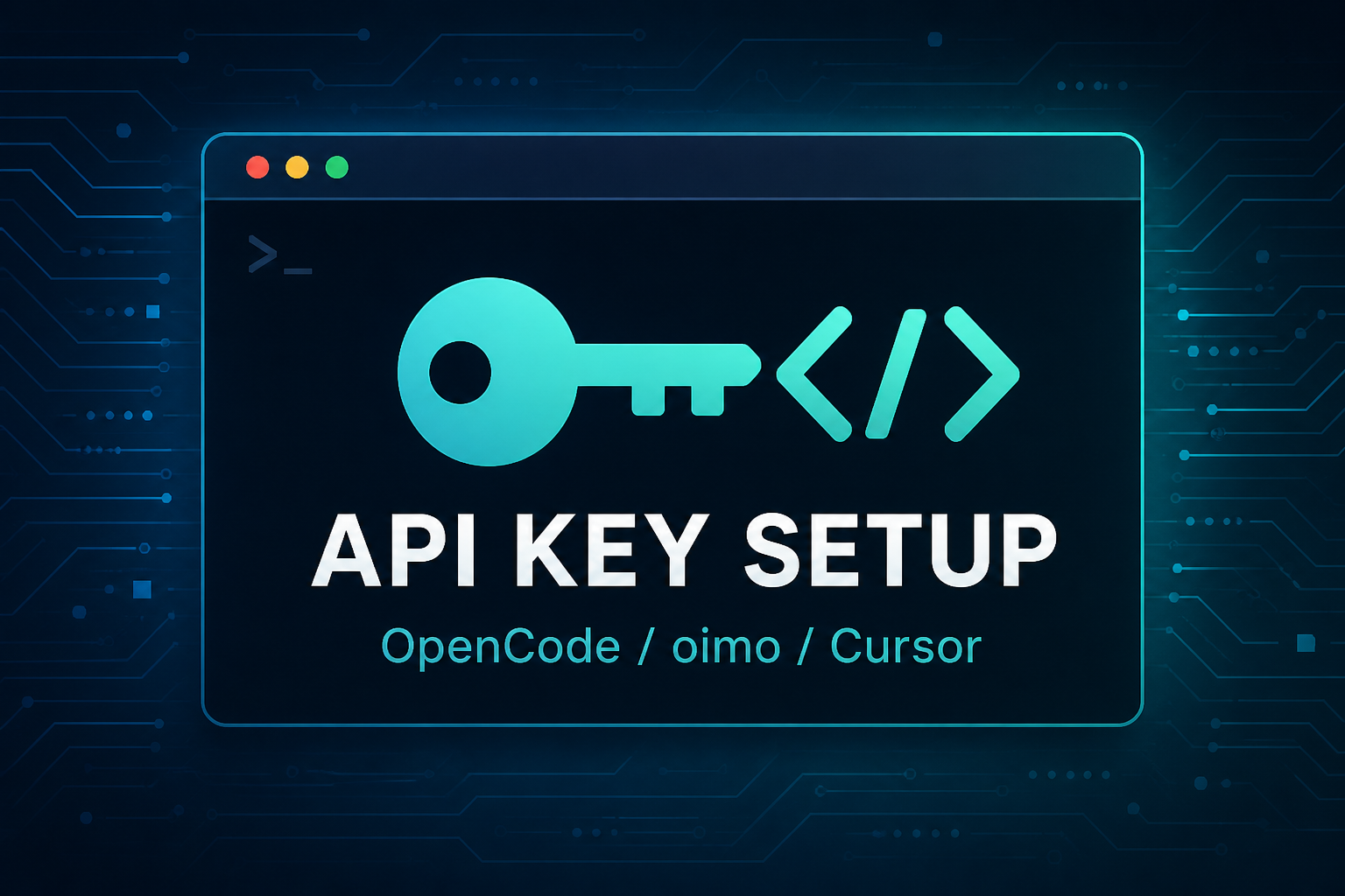 AI coding agent API key setup thumbnail